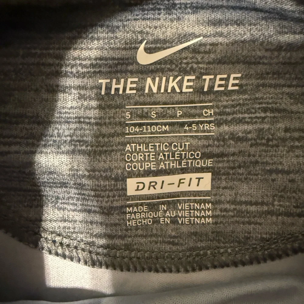 Nike Kids Blue and Gray Long Sleeve Tee